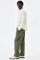 Pantalon décontracté en popeline