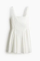 Open-Back Poplin Dress