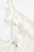 Crochet-look Hole-knit Top