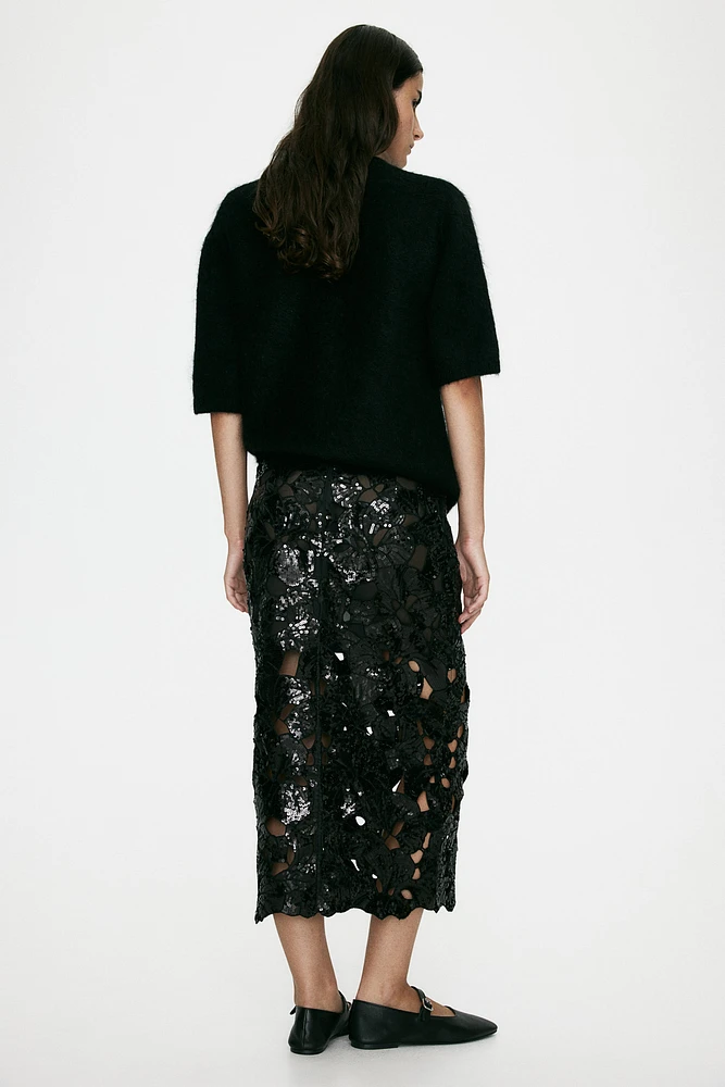 Sequined Pencil Skirt