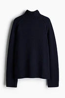 Cashmere-blend Mock Turtleneck Sweater