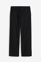 Linen-blend Straight Pants