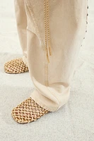 Knotted Leather Mules