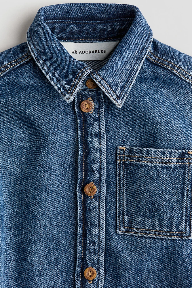 Cotton-blend Denim Overshirt