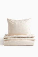 Parure de couette lit simple en satinette coton