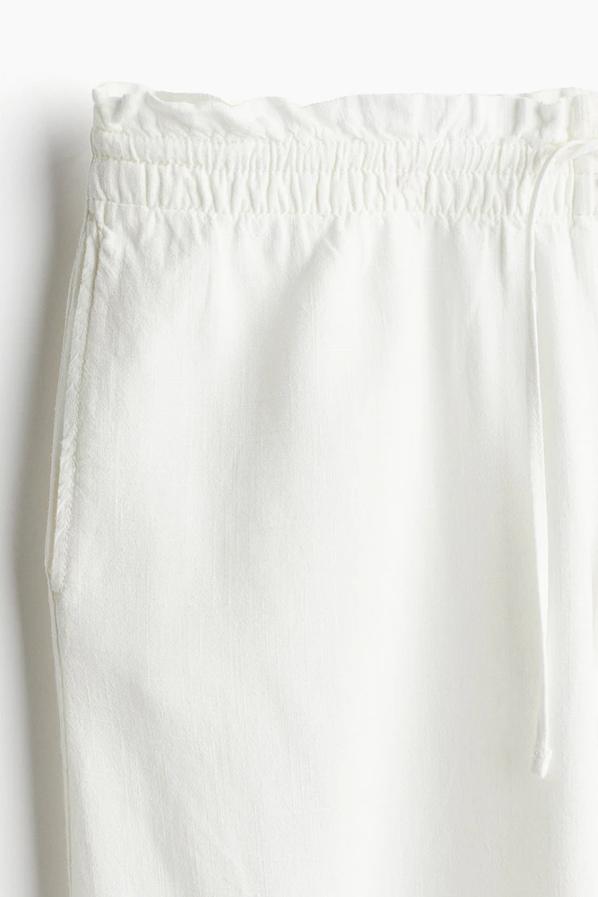 Linen-blend Pull-on Pants