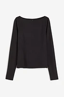 Boat-neck Jersey Top