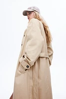 Single-Breasted Twill Trench Coat