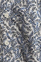 Balloon-sleeved poplin blouse