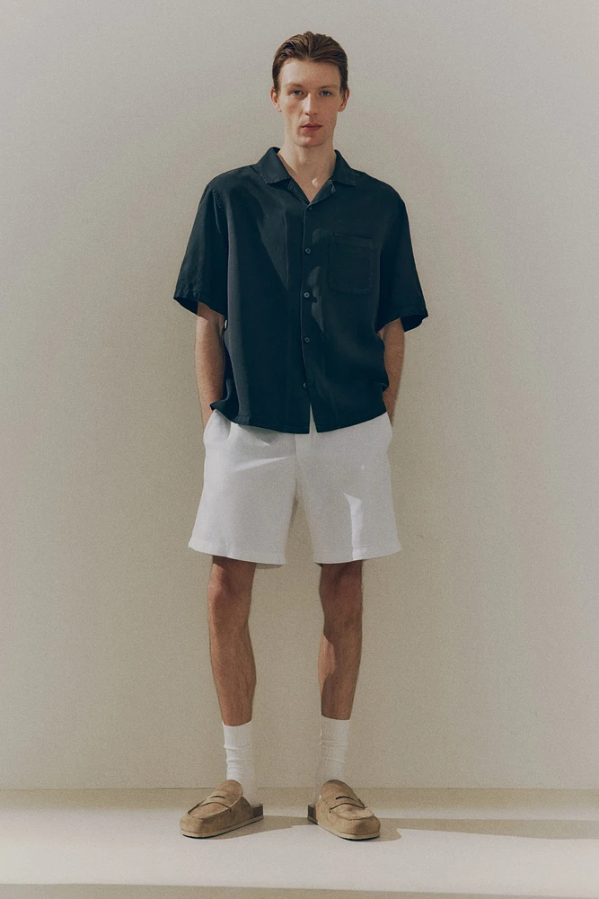 Short décontracté en lin mélangé