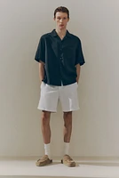 Short décontracté en lin mélangé