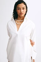 Popover poplin shirt