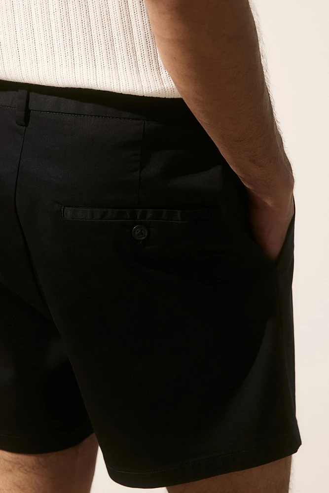 Regular Fit Pleat-detail Shorts