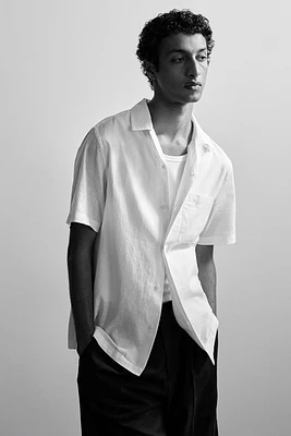 Regular Fit Linen-Blend Resort Shirt