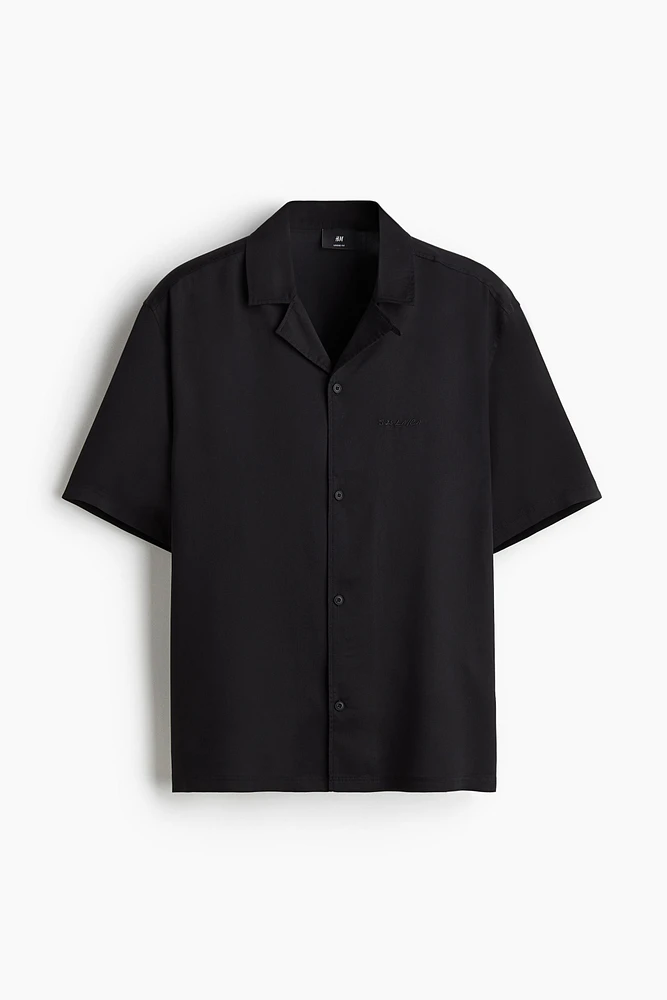 Chemise ample avec col cubain