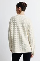 MAMA Cable-Knit Sweater