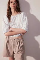 Blouse with Eyelet Embroidery