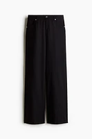 Wide-Leg Linen-Blend Pants