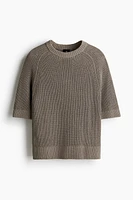Regular-Fit Short-Sleeved Sweater