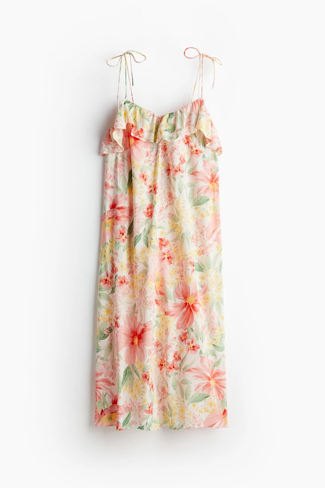 Flounce-trimmed Camisole Dress