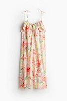 Flounce-trimmed Camisole Dress