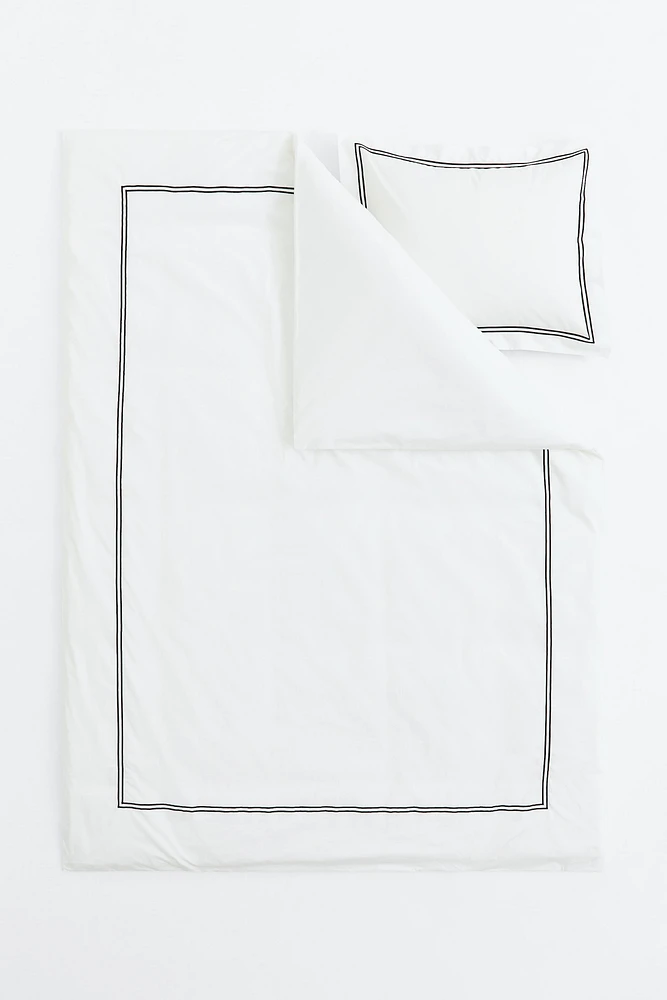 Parure de couette lit simple en percale de coton