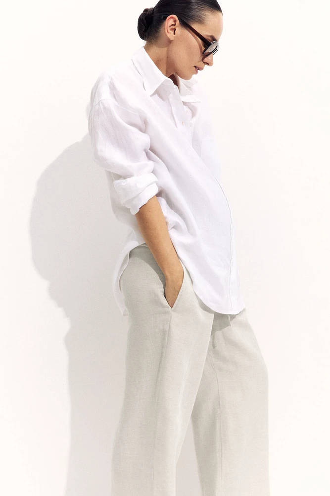MAMA Before & After Linen-blend Pants