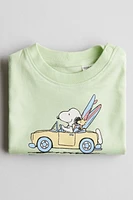 Cotton T-Shirt with Printed Motif