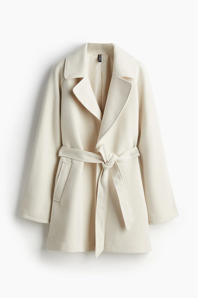 Tie-Belt Felted Coat