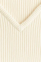 Rib-Knit Wool Sweater