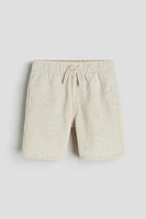 Linen-blend Pull-on Shorts