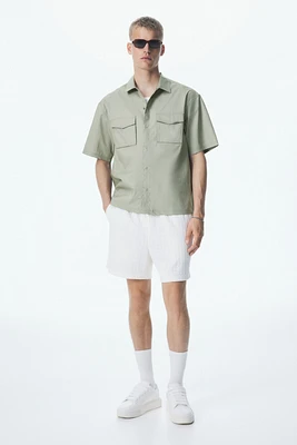 Loose-Fit Short-Sleeved Utility Shirt