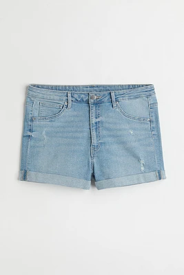 H&M+ High Waist Denim Shorts