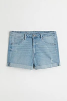 H&M+ High Waist Denim Shorts