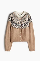 Jacquard-Knit Cardigan