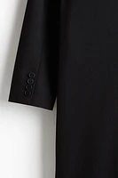 Manteau croisé coupe décontractée en sergé