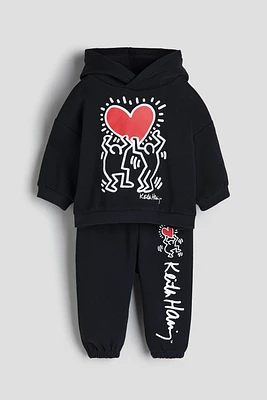 2-piece Printed Sweatshirt Set