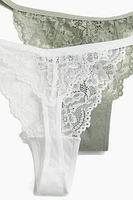 3-pack Lace Thong Briefs