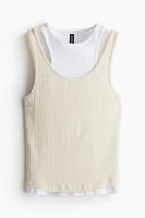 Double-layered Ribbed Tank Top