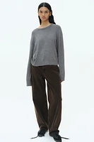 Short Fine-Knit Sweater