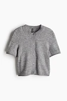 Short-sleeved Fine-knit Cardigan