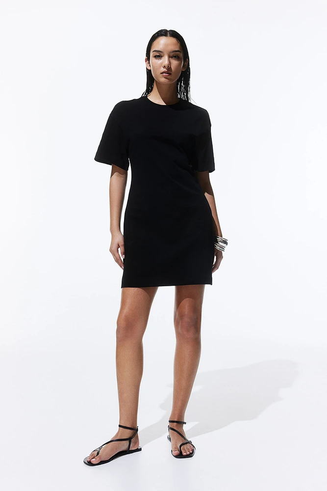 Defined-waist T-shirt Dress