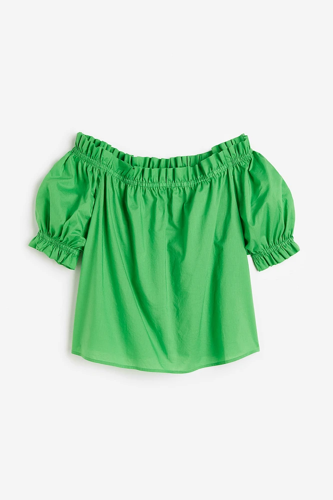 Ruffle-trimmed Off-the-shoulder Top