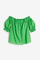 Ruffle-trimmed Off-the-shoulder Top