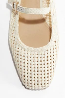 Straw Mary Janes