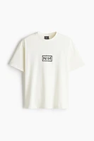 Loose Fit Vintage-Look Printed T-Shirt
