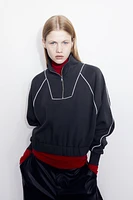 Oversized Half-zip Sweatshirt