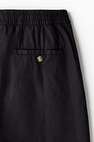 Regular-Fit Cropped Cotton Pants
