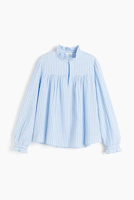 Seersucker Pullover Blouse