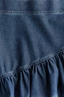 Flounced Denim-look Skirt